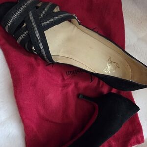 Christian Louboutin Black Suede Heels